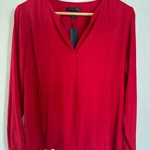 NWT - Banana Republic Long sleeve Top Red Small